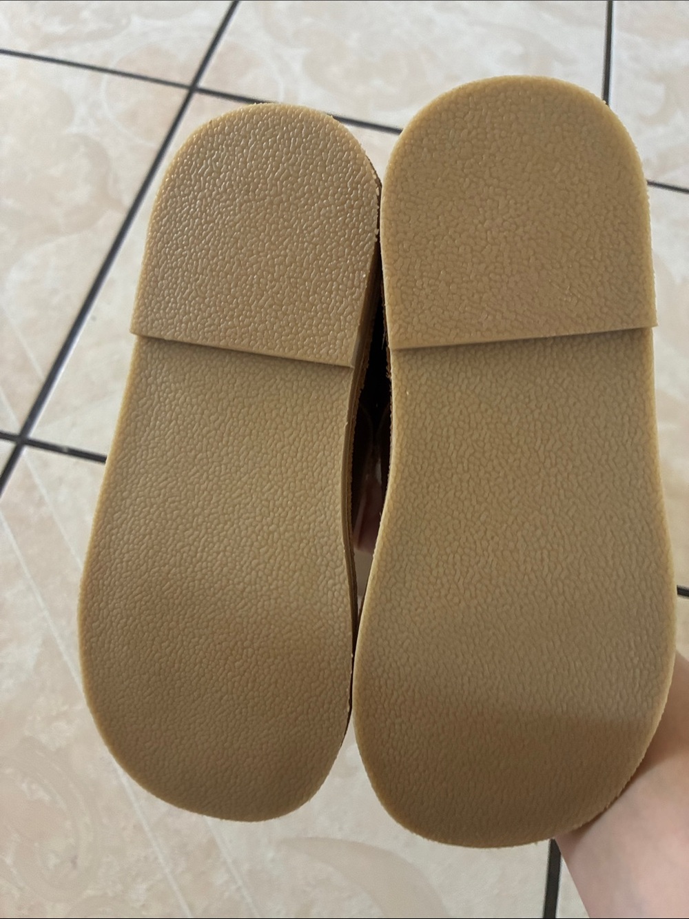 L'Amour Camel Brown T‑Strap Mary Jane Girls' Dress Shoes - Picture 3 of 5